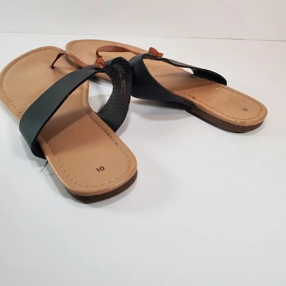 Cute black slip on sandals